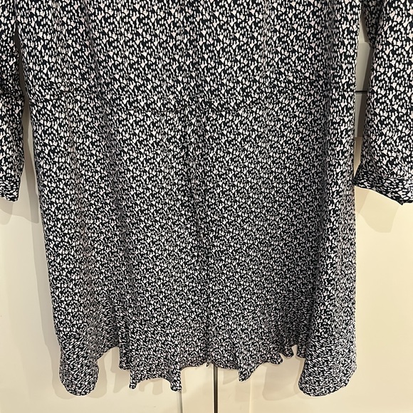 Rebecca Taylor static print silk dress size 6 in navy/pink combo. - Picture 6 of 7